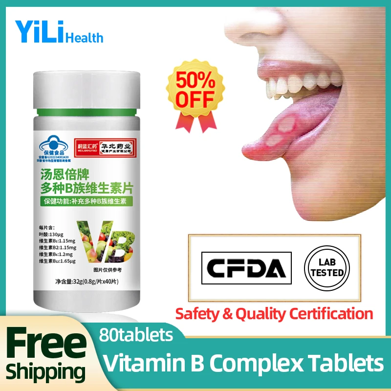 

Vitamin B Complex Tablets Vitamins B1 B2 B6 B12 Folic Acid Supplement Health Support CFDA Approval Daily Nutritional Supplements