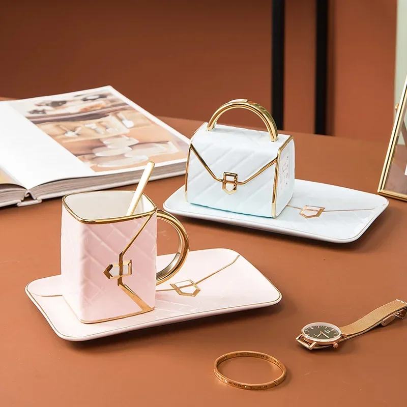 Handbag Coffee Cup Set - طقم كوب قهوة بتصميم حقيبة...