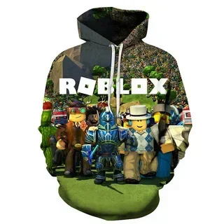 

Свитер ROBLOX с капюшоном и цифровой печатью, пуловер с капюшоном, модный свитер для пары, модные мужские подарки для детей