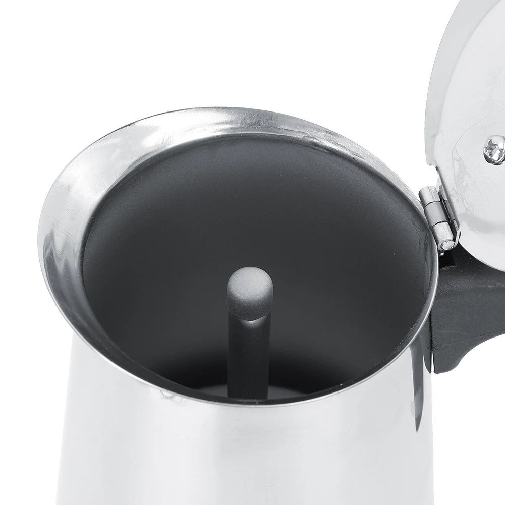 450ml Stainless Steel Electric Stove Coffee Pot Maker Heater Set EU Plug 220-240V Electric Stove Stainless Steel