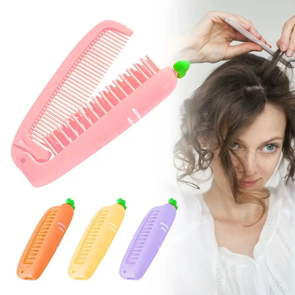 Portable Soft Tooth Comb for Children Hair Brushes Cute Cartoon Folding Comb Baby Hair Care Brushes 5pcs family pack soft bristles tooth brushes