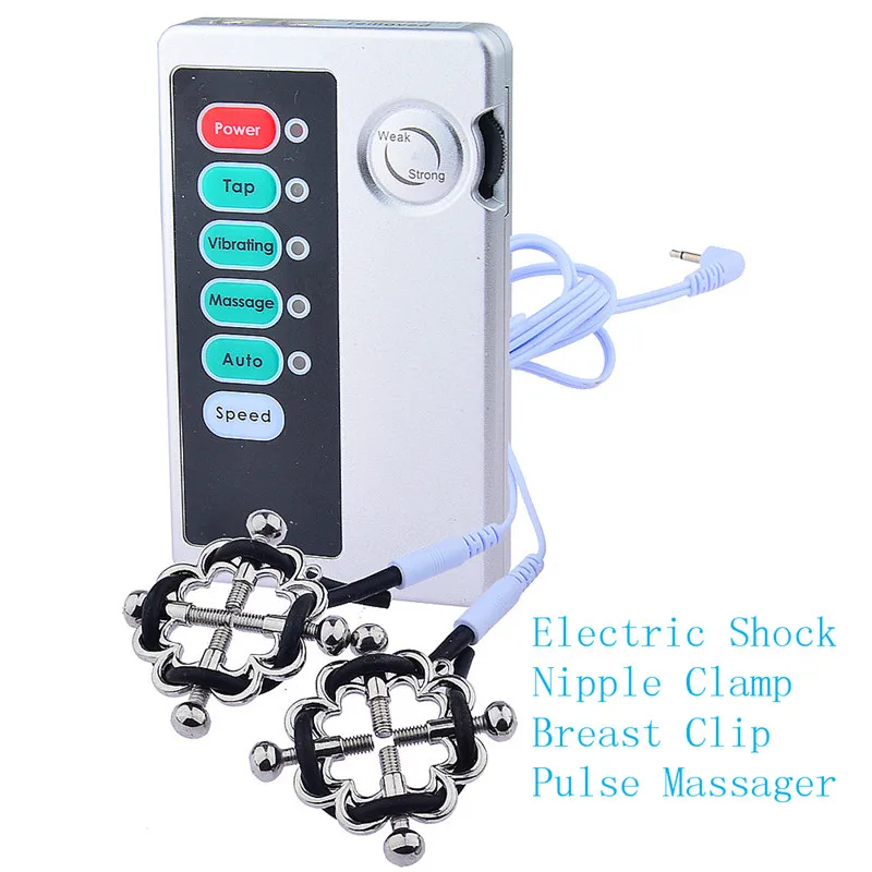 Medical Themed Toys Sex Products Body Massager Electric Shock Nipple Clamps Accessories Breast Labia Clip Flirting For Women Men