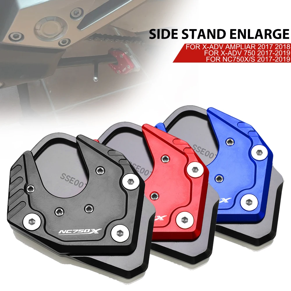 

NC 750 X 2017-2019 Motorcycle Kickstand Enlarger Support Foot Side Stand Plate Extension For HONDA NC750X 2018 NC750 750X