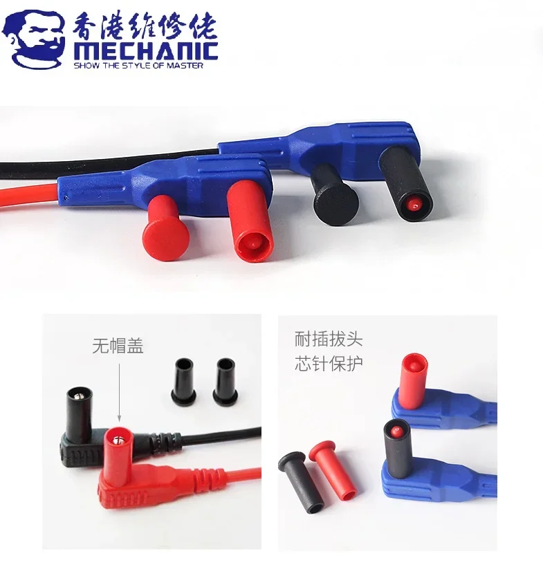 MECHANIC 디지털 멀티미터 수리용 소프트 멀티미터 펜, 스케일링 방지 실리콘 와이어, 추가 팁 프로브 테스트 펜, P30, 1000V, 20A