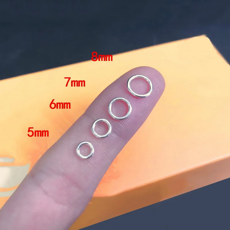925 Sterling Silver Closed Jump Rings 3mm 4mm 5mm 6mm 7mm 8mm Silver Circle Jump Ring Connector For Making DIY Jewelry Findings