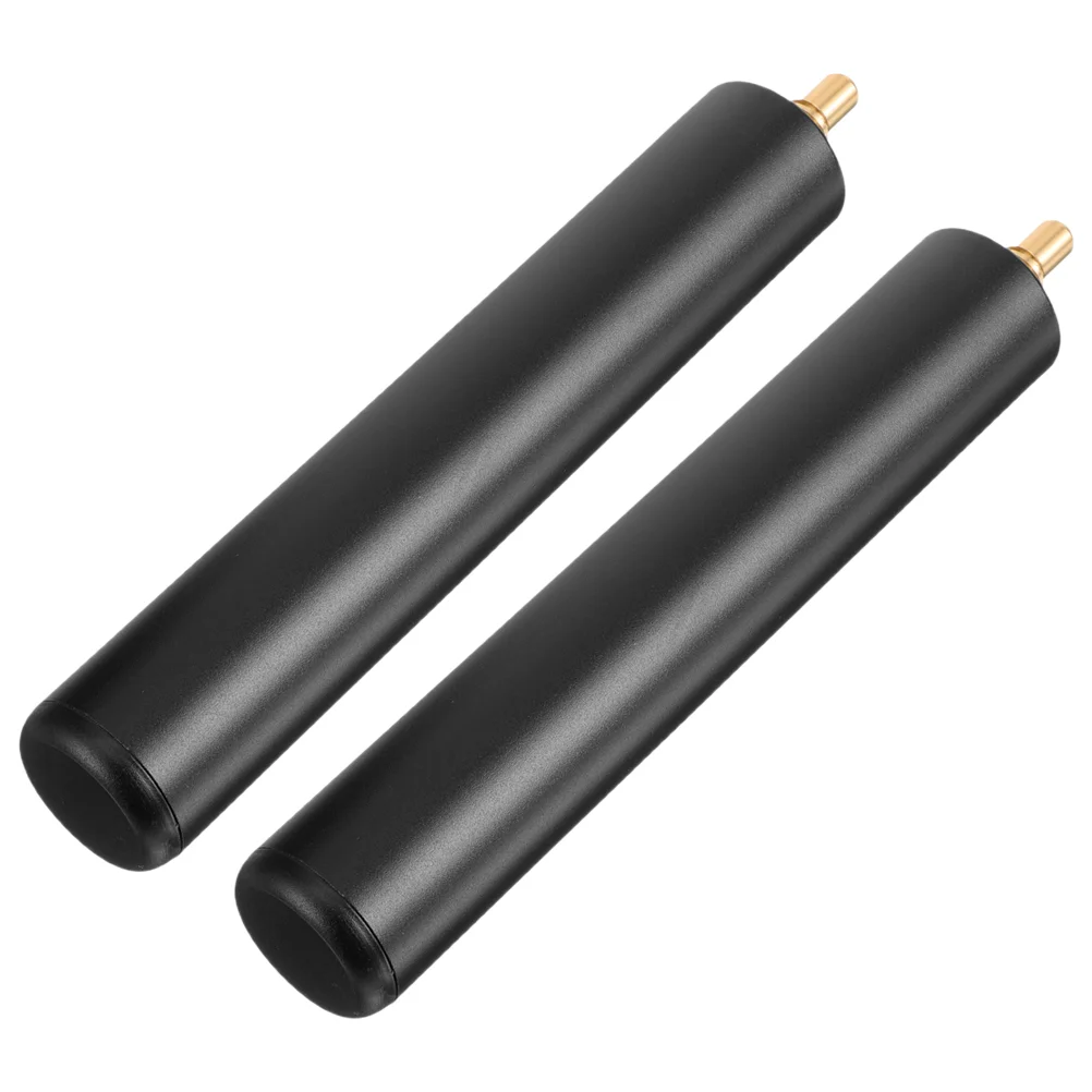 2 Pcs Pool Cue Extension Rod Stick American Style Lengthen Aluminum Alloy Lightweight Spiral End Increases