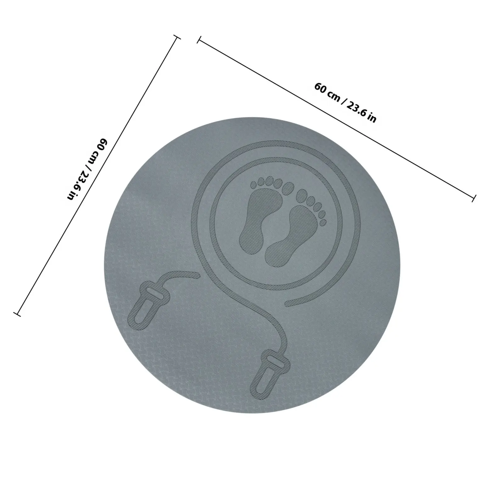 프리미엄 TPE 점프 로프 매트, 미끄럼 방지 충격 흡수 무소음 운동 매트 (홈 요가, 필라테스, 핫 요가 및 피트니스 운동용)