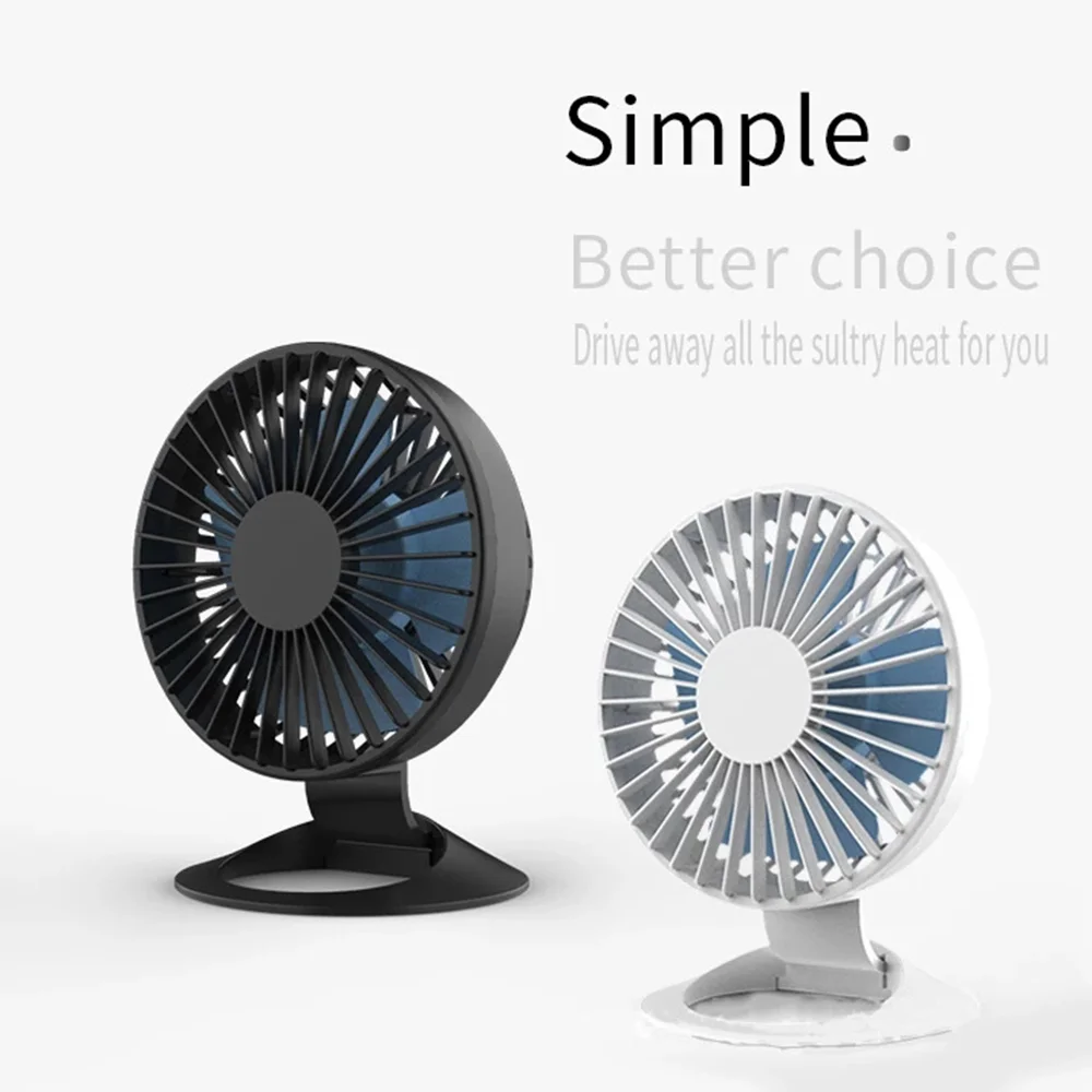 

Portable Handheld Stroller Fan Neck Cooling Office Desk Fan USB Rechargeable Fan Blade Mini Noiseless Three Gears Adjustable Fan