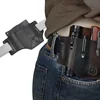 Outdoor Leather EDC Tool Knife Sheath Pockets Multitools Holder Essentials Organizer Belt Pouch Pocket Hunt Portable Flashlight 3