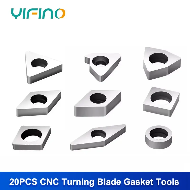 

YIFINO 5/10/20Pcs Tool Pad Nc Turning Tool Bar Blade Gasket Mv1603 Mt1603 Mw0804 Mc1204 CNC Tool Pad