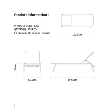 Hotel Outdoor Furniture Swimming Pool Lounger Chair Modern Garden Furniture Adjustable Outdoor Chaise Lounge 1