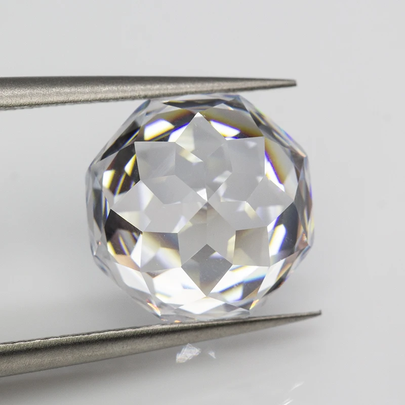 New 5A White Millennium Octagon Rose Cut Cubic Zirconia Loose
