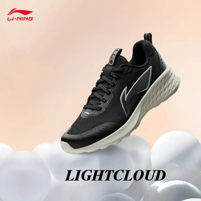 LI-NING Women LIGHTCLOUD Running Jogger Shoes Breathable Comfortable LiNing Stylish Retro Sneakers ARSV038