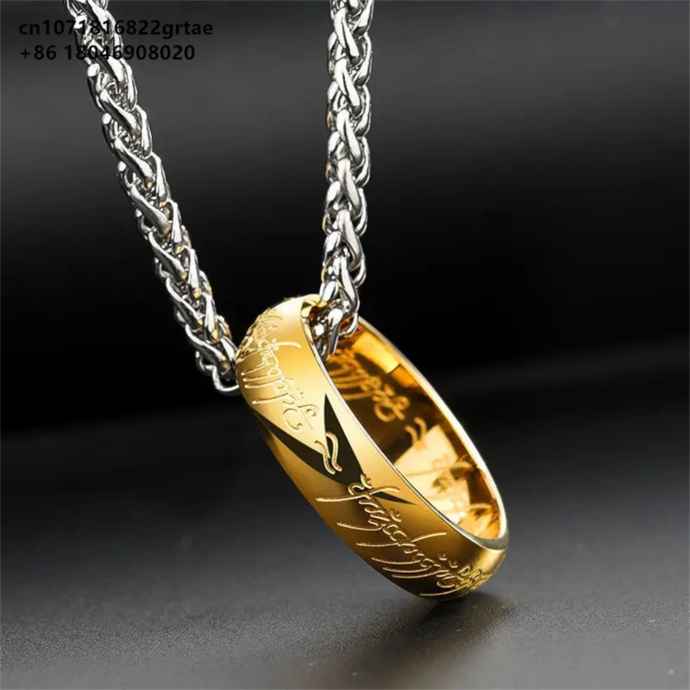 Magic Ring Lord of The Finger Rings High-end Titanium Steel Metal Never Fade 3D Stainless Steel Senior Exquisite elvish