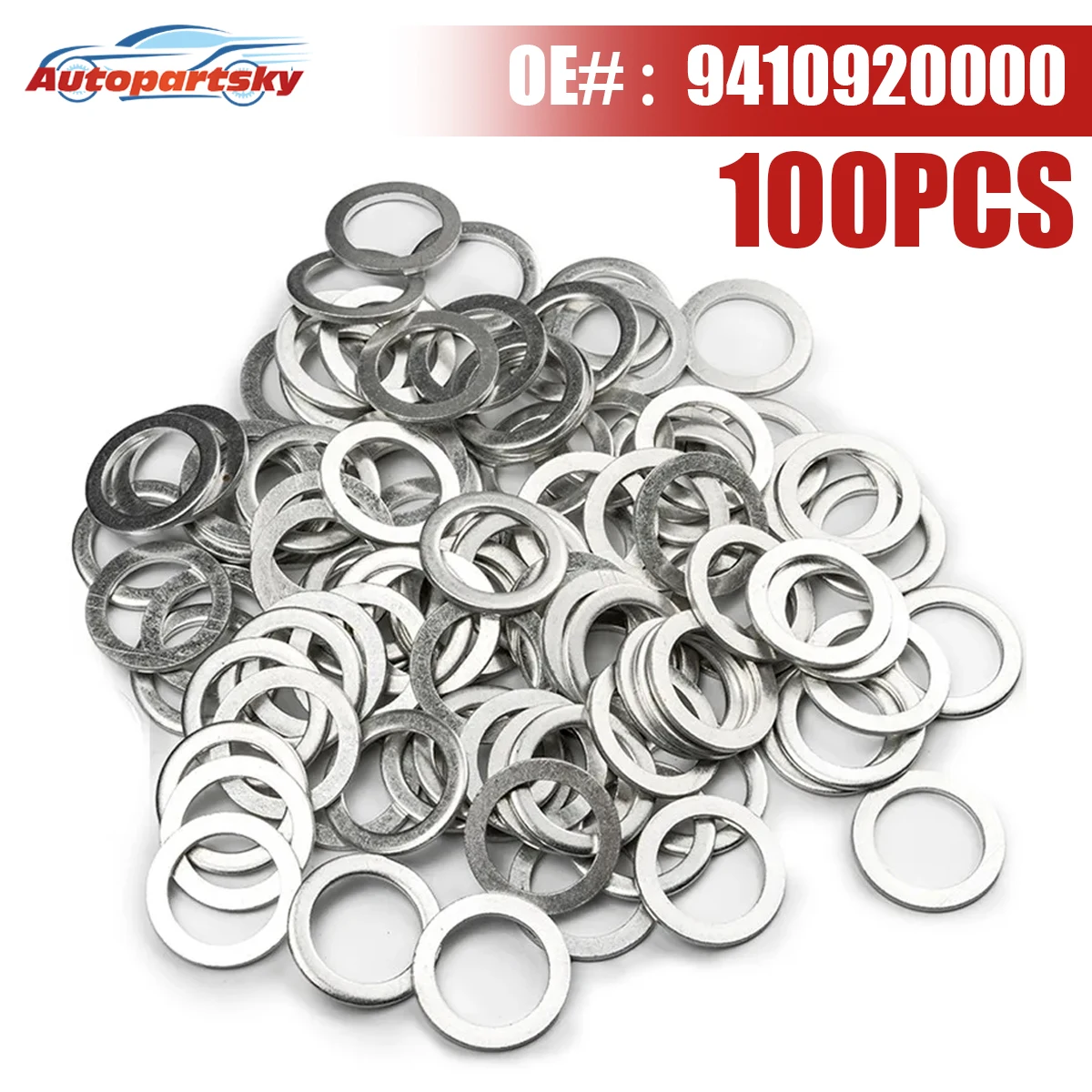 100PCS 94109-20000 9410920000 Oil Drain Plug Washer Gasket (20*28*2 mm) For Honda Accord Civic Prelude For Acura 94109 20000