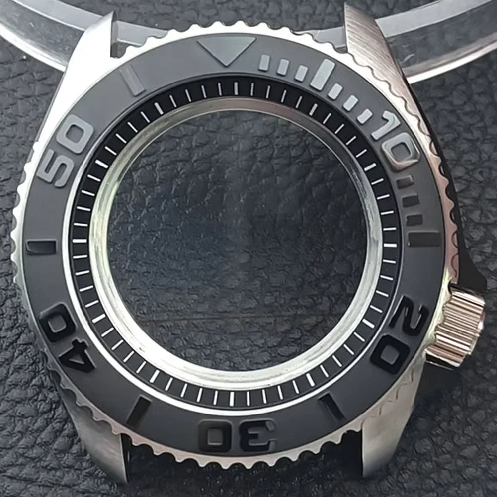Watch Screen Protector Case Watch Screen Protector Apple Watch Screen Protector Case Watch Case Watch Protective Case Watch Cover Watch Protective Cover Bumper Protective Case 42mm Convex Sapphire Glass Stainless Steel Silver Case Fit NH34 NH 35 NH36 Movement Waterproof Case 22mm Strap 28.5mm Dial