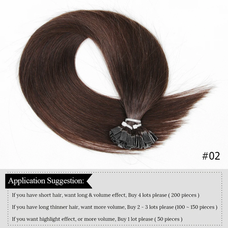 브라운 플랫 팁 헤어 익스텐션 인모 12-20인치 플랫 팁 헤어 익스텐션 브라운 플랫 팁 천연 헤어 익스텐션 30g 50개