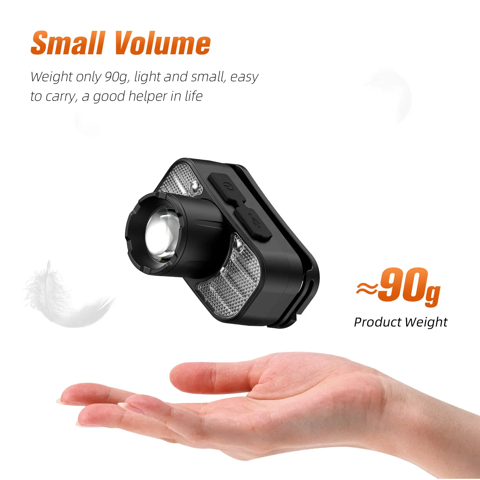 SUPERFIRE HL80 강력한 LED 헤드램프 USB 충전식 센서 헤드라이트 줌 헤드 램프 낚시 및 캠핑용 손전등