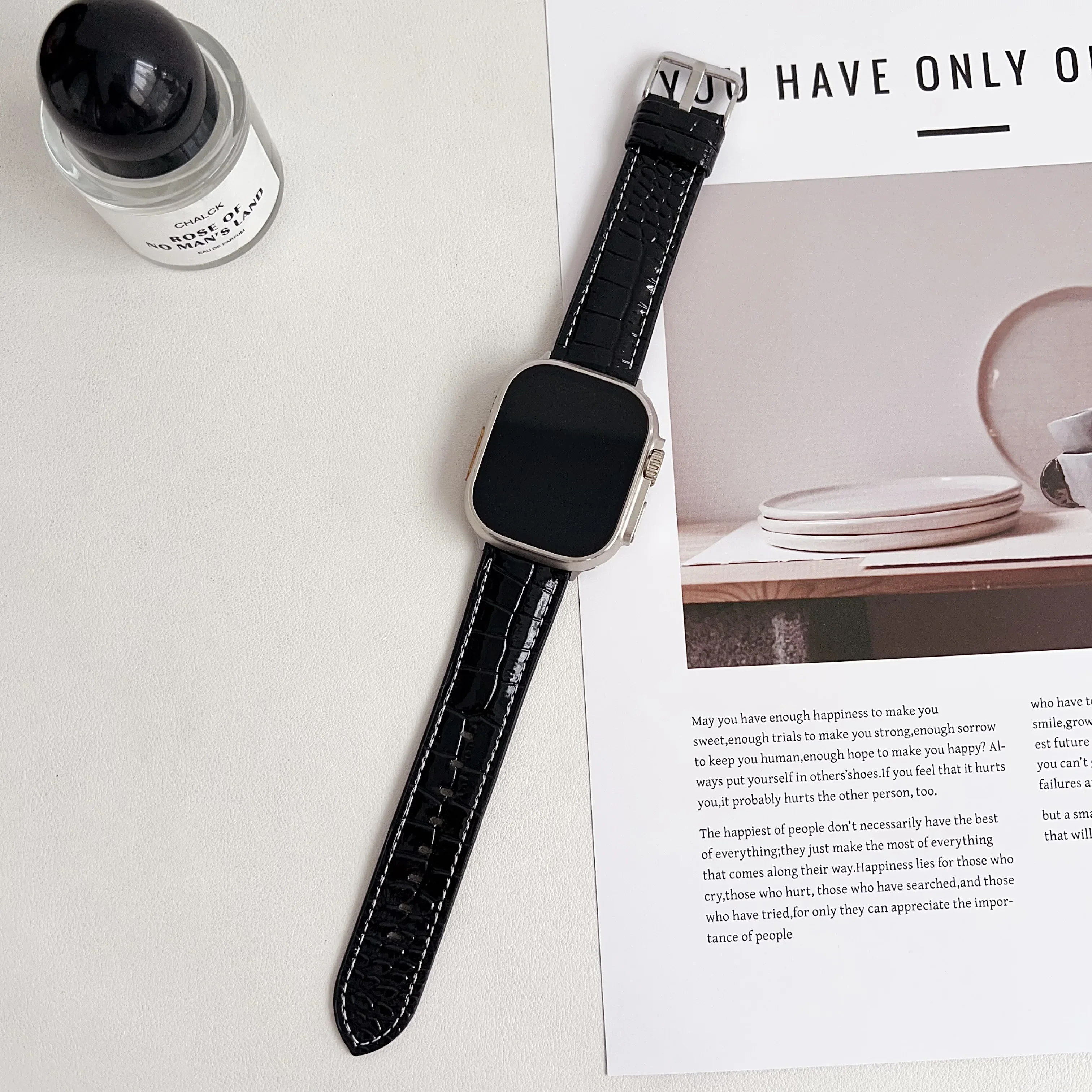 Premium Leather Watch Strap - Elegant Bracelet Design