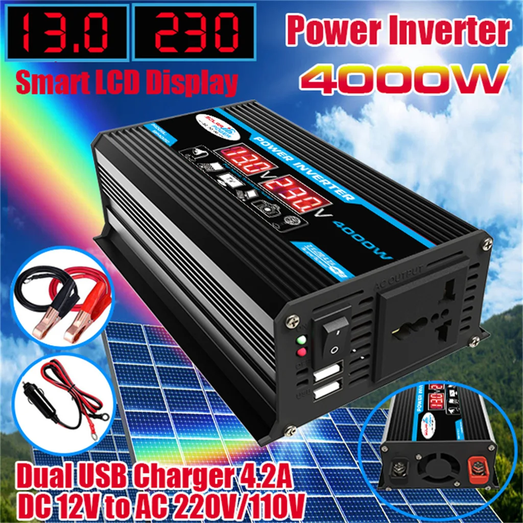 110V/220V 6000W Inverter Solar Power Generation System Solar Panel 12V 30A Controller Complete Power Generation Kit Charger