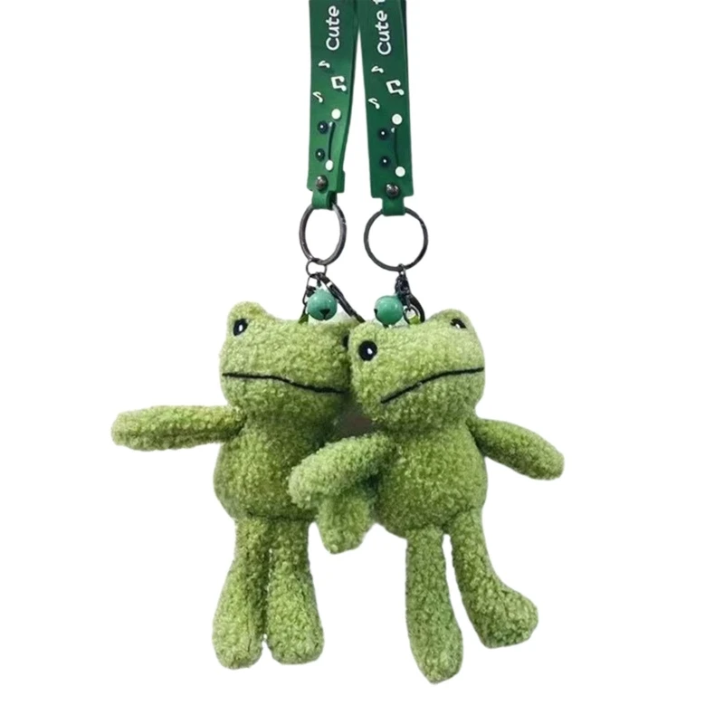 Frog Cartoon Plush Keychain for Classroom, Key Ring Toy Gift, Prêmios de sala de aula para crianças, Schoolbag, Novo, 2023