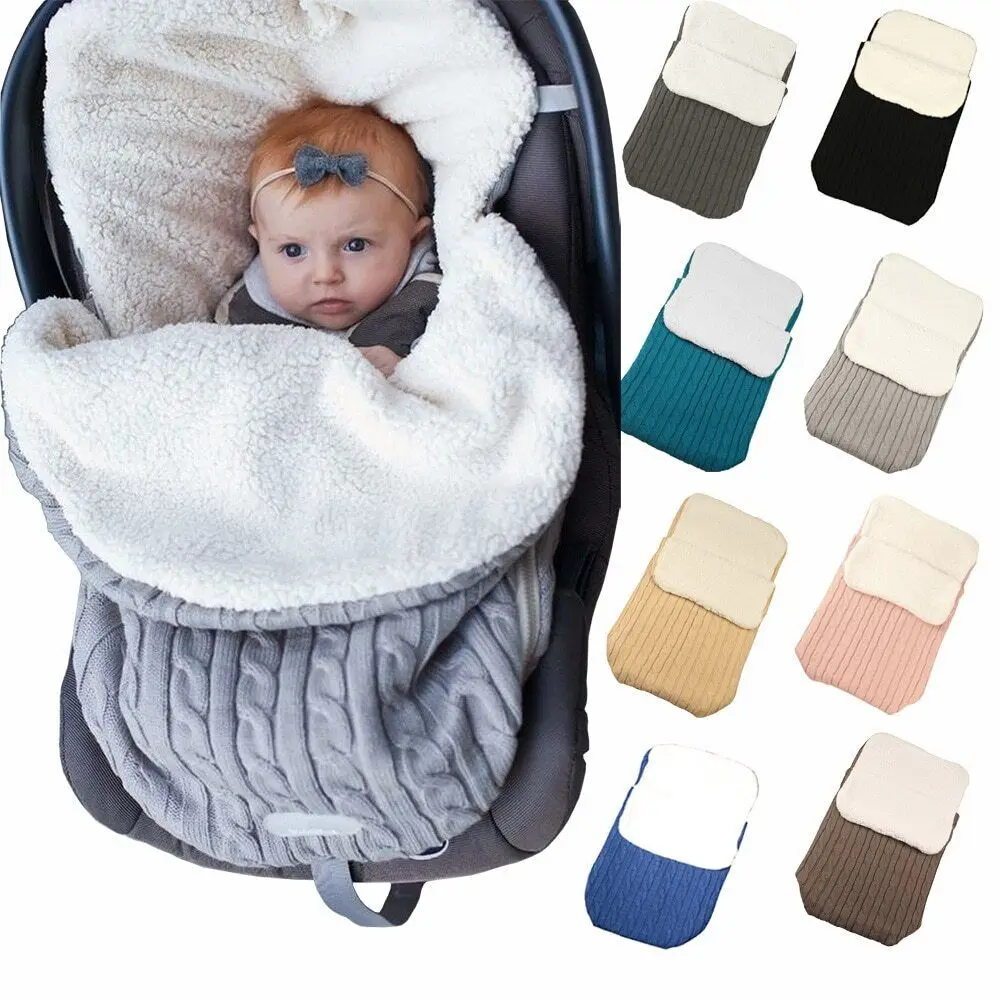 

Baby Sleeping Bag Winter Berber Fleece Outdoor Stroller Warm Sleeping Bag