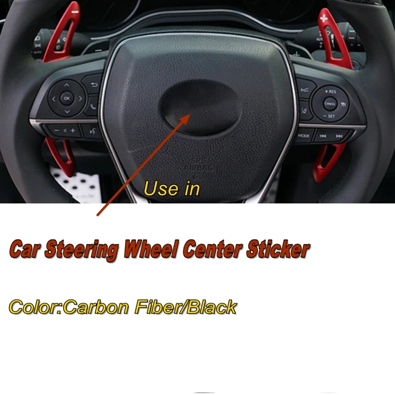Car Steering Wheel Center Sticker Accessories For Toyota Corolla Camry