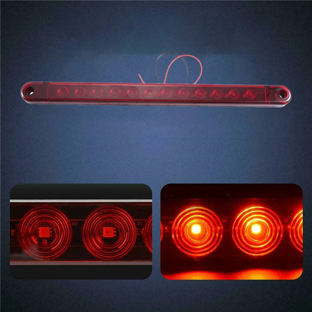 12Led Stop Light Tail 12V Brake Lamp Bar Truck Trailer Camion Bus Brake Identification