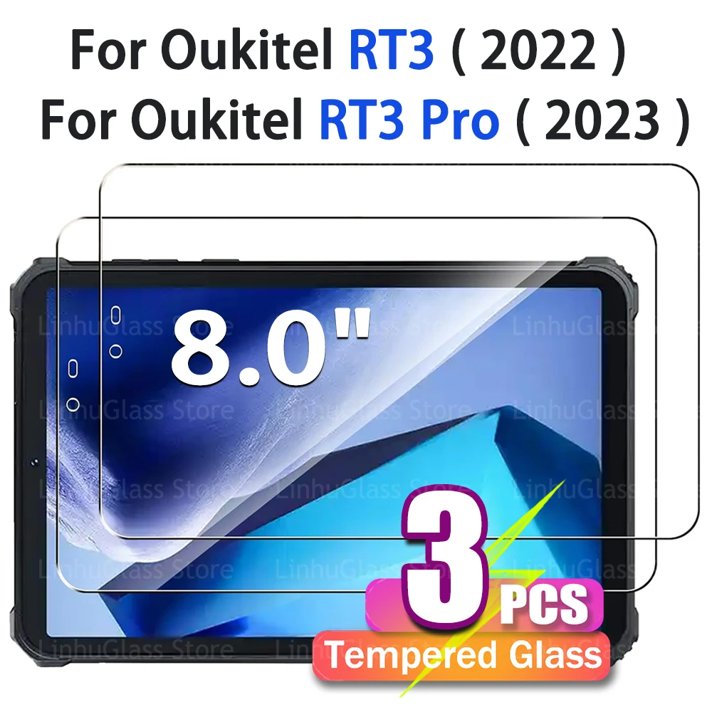 8-Inch HD Clear Scratch-Resistant Tempered Glass Screen Protector, Easy Installation