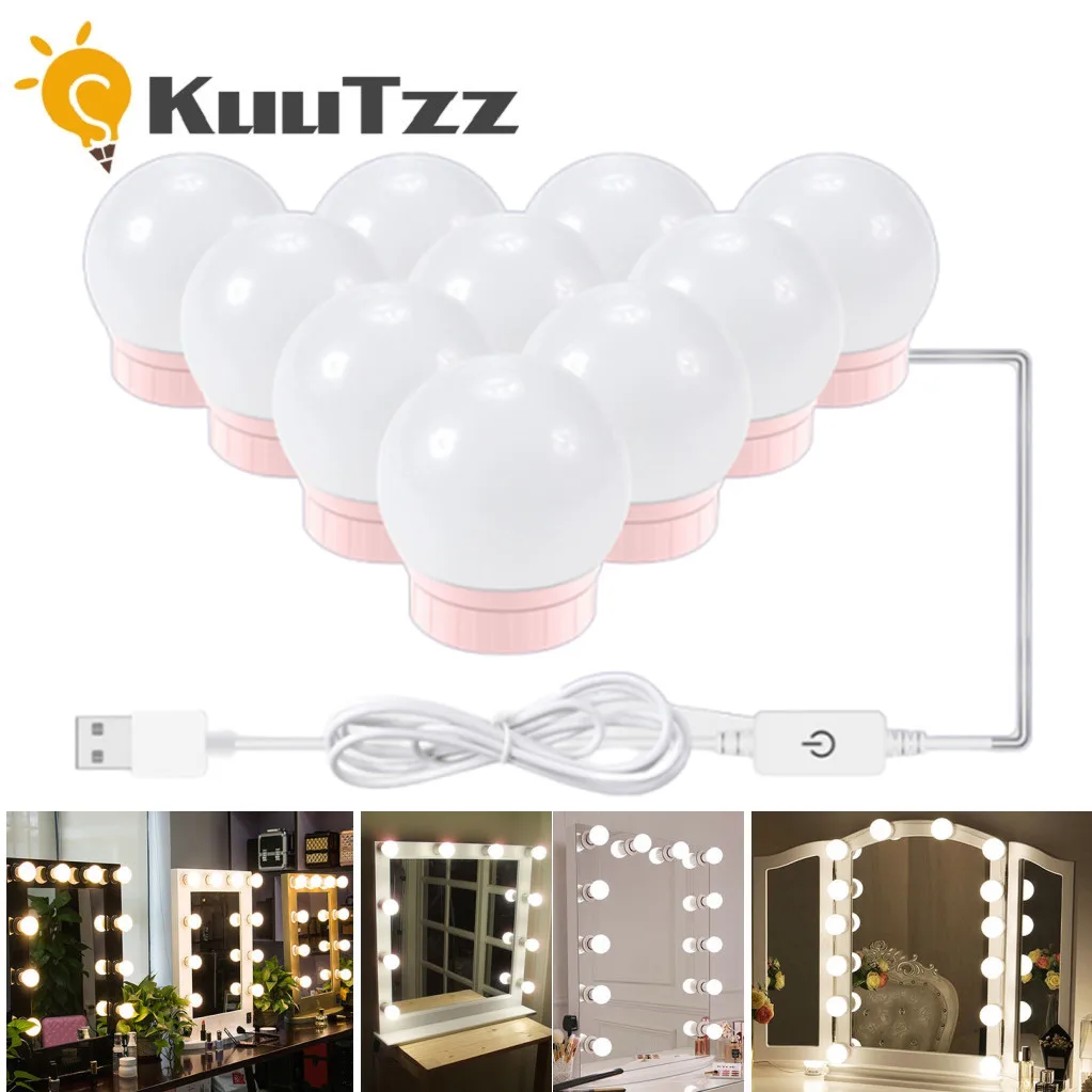 

USB 5V Makeup Mirror LED Light Bulbs Vanity Lights Dimmable Bathroom Dressing Table Lighting LED Vanity Light For Mirror Light