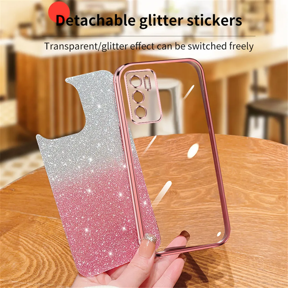 Shimmering Gradient Glitter Clear Soft Silicone Phone Case