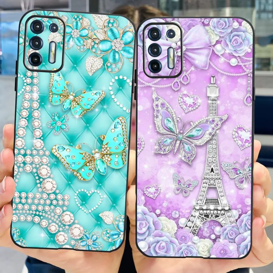 Stylish Black Silicone Bumper Phone Case - Soft TPU Cover with Fashionable Design