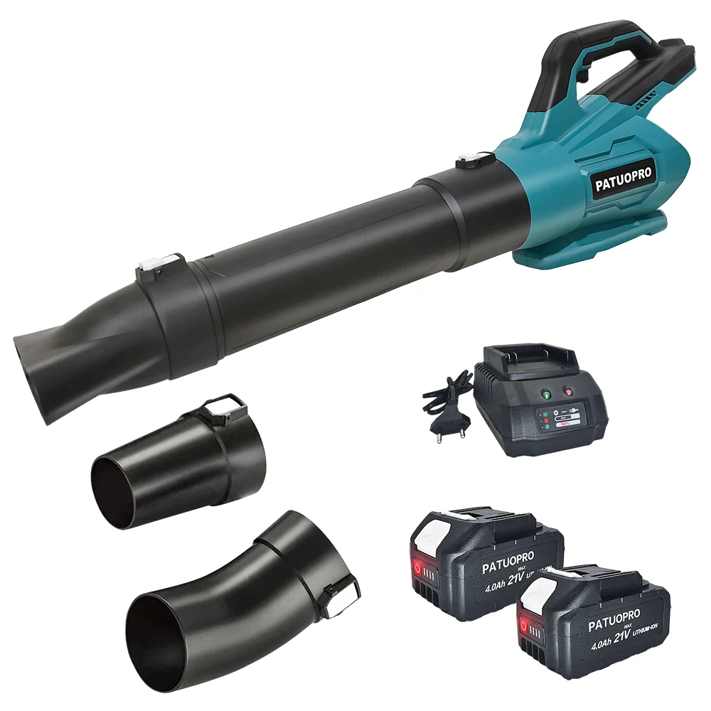 PATUOPRO Electric Cordless Air Blower, Brushless Handheld Household Leaf Dust Snow Blower Portable Cleaning Tools For Makita 18V Battery