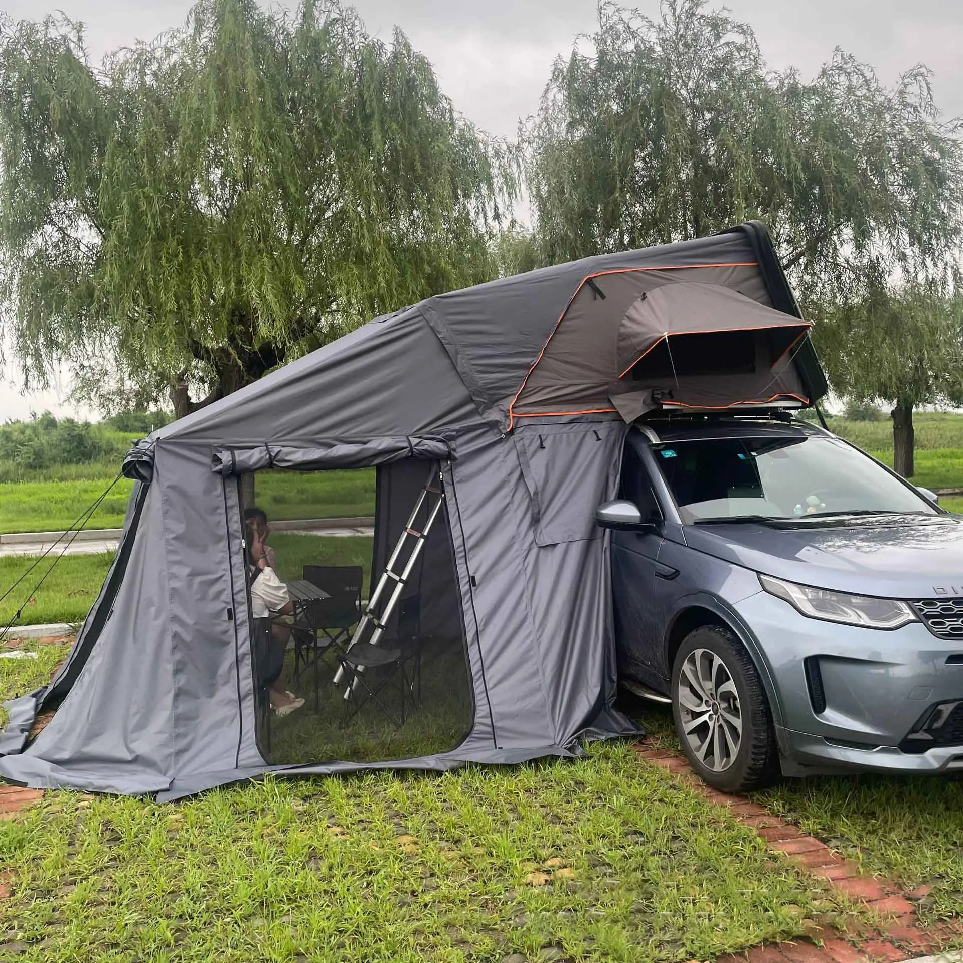 

Big Custom Roof Tent Car Rooftop ABS Aluminum Shell Manufacturer China 3 5 Person Large Space Hard Cover