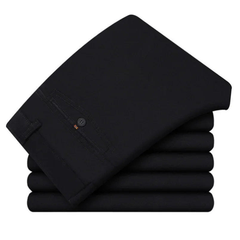

Men's Summer Thin Casual Suit Pants Autumn Thick Cotton Classic Business Fashion Stretch Trousers Male Brand Clothes Howdfeo