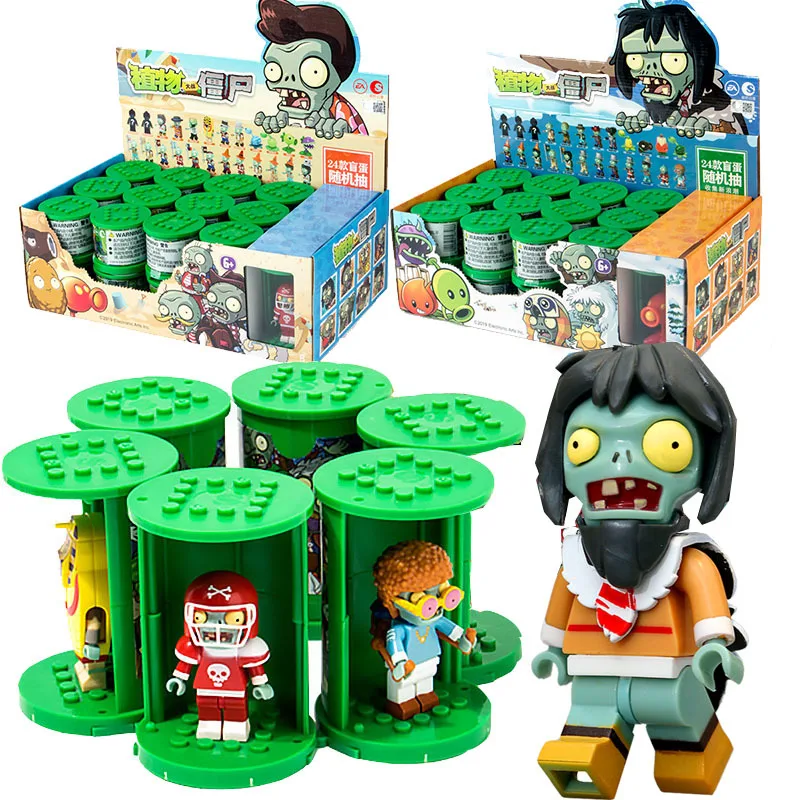 Plants Vs Zombies 2 Fire Peashooter Zombie Army Blind Box Spielszene Modell 50 Stile Actionfiguren Sammlung Jungen Spielzeug Geschenke
