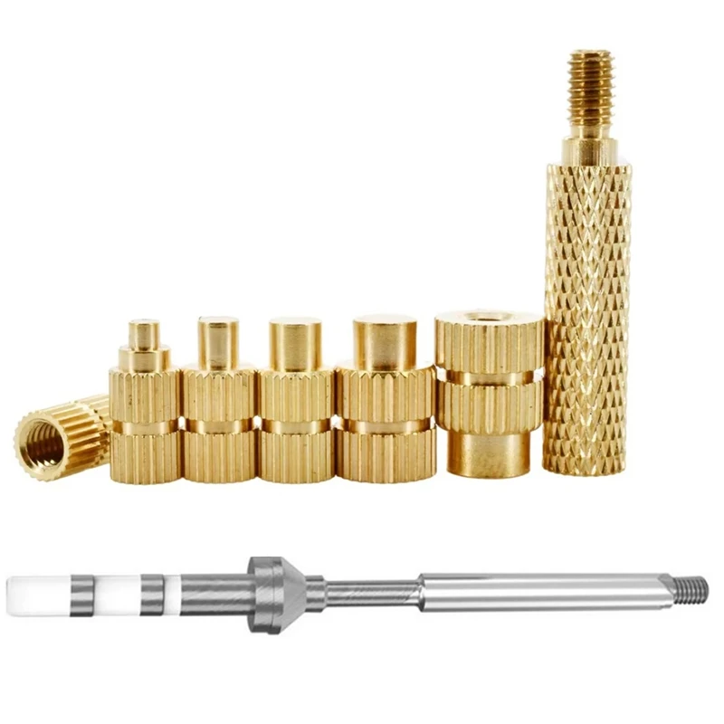 A83I-Heat Set Insert Tool M2-M8 Hot Melt Brass Knurled Nut Embedded Insertion Tip Press Adapter TS100/TS101 Soldering Iron