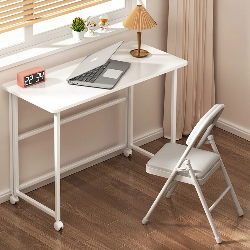 Folding Computer Desk Foldings Desk for Study Foldable Office Desks with Wheels Minimalist Bookshelf Integrated Offices Table computer desk folding camping table