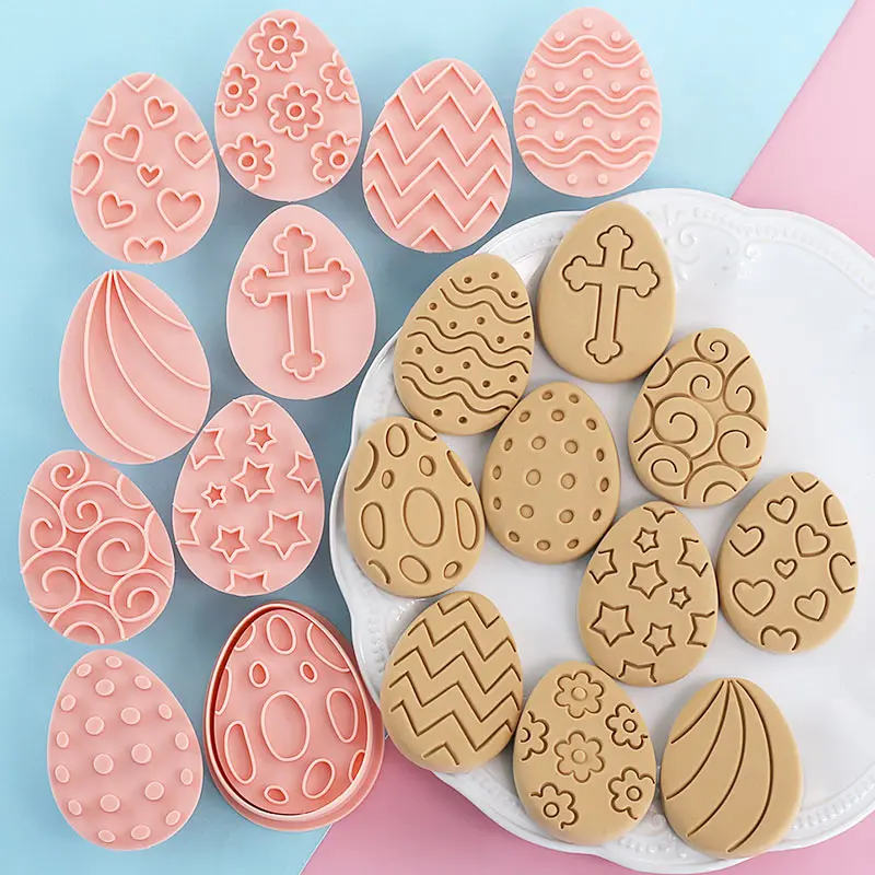 

10Pcs/set Easter Cookie Cutters 3D Rabbit Egg Cartoon Bunny Molds Baking Tools Easter Party DIY Decorating Baking Cooking Tools