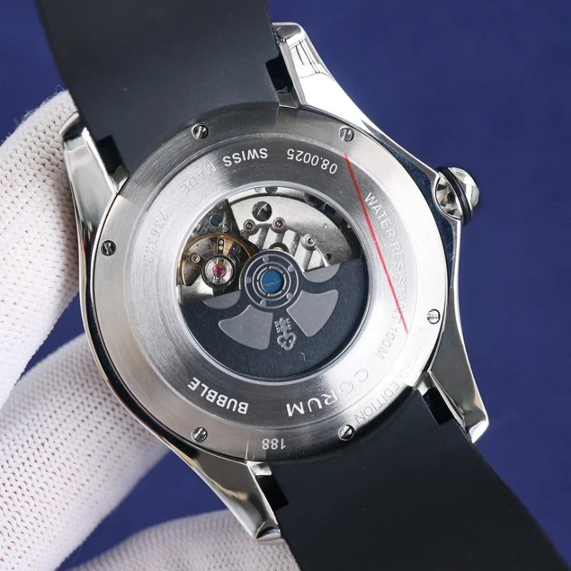 Bubble Series 47mm Floating Tourbillon Mechanical Watch Fashion Waterproof Playing Card Series