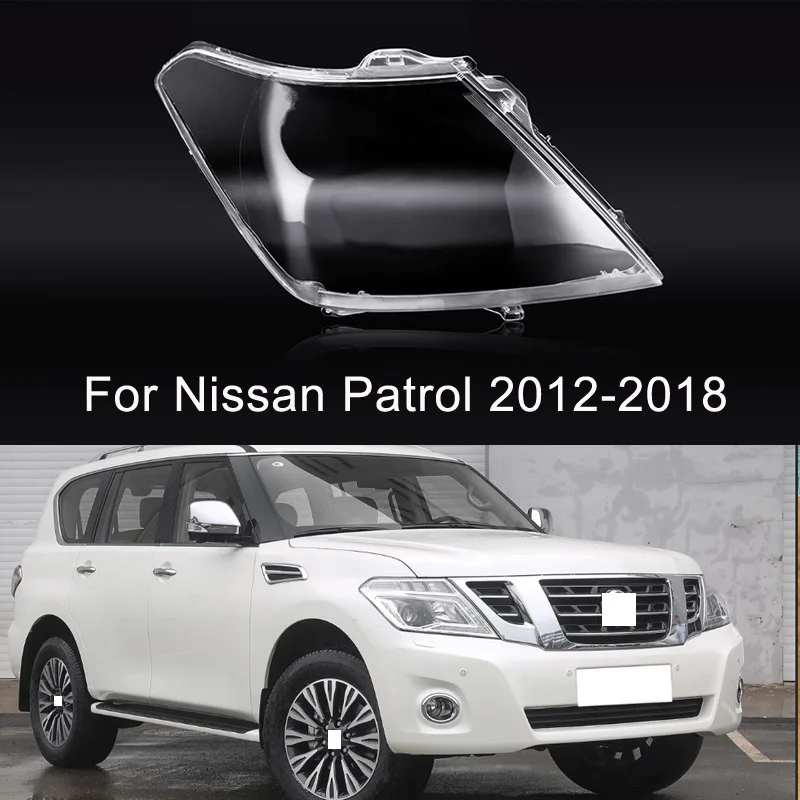 

Headlight Lens For Nissan Patrol 2012~2018 Headlamp Cover Car Light Glass Replacement Auto Shell Projector Lens