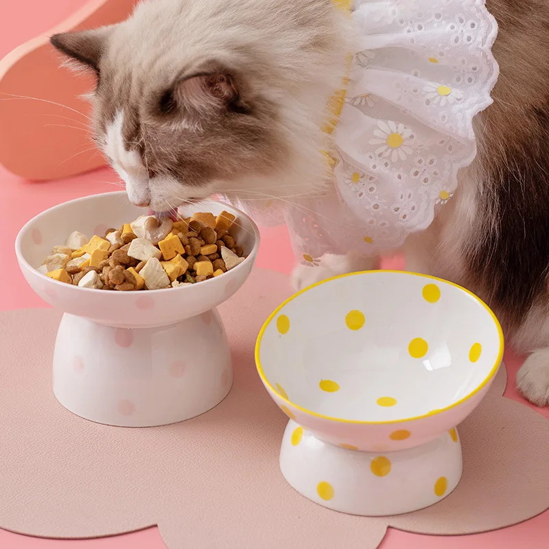 

Ceramic Pet Bowl for Dogs Cat Cute Pet Bowl Cartoon Pet Feeder Pets Drinking Feeding Container Food Dish Pet Supplies