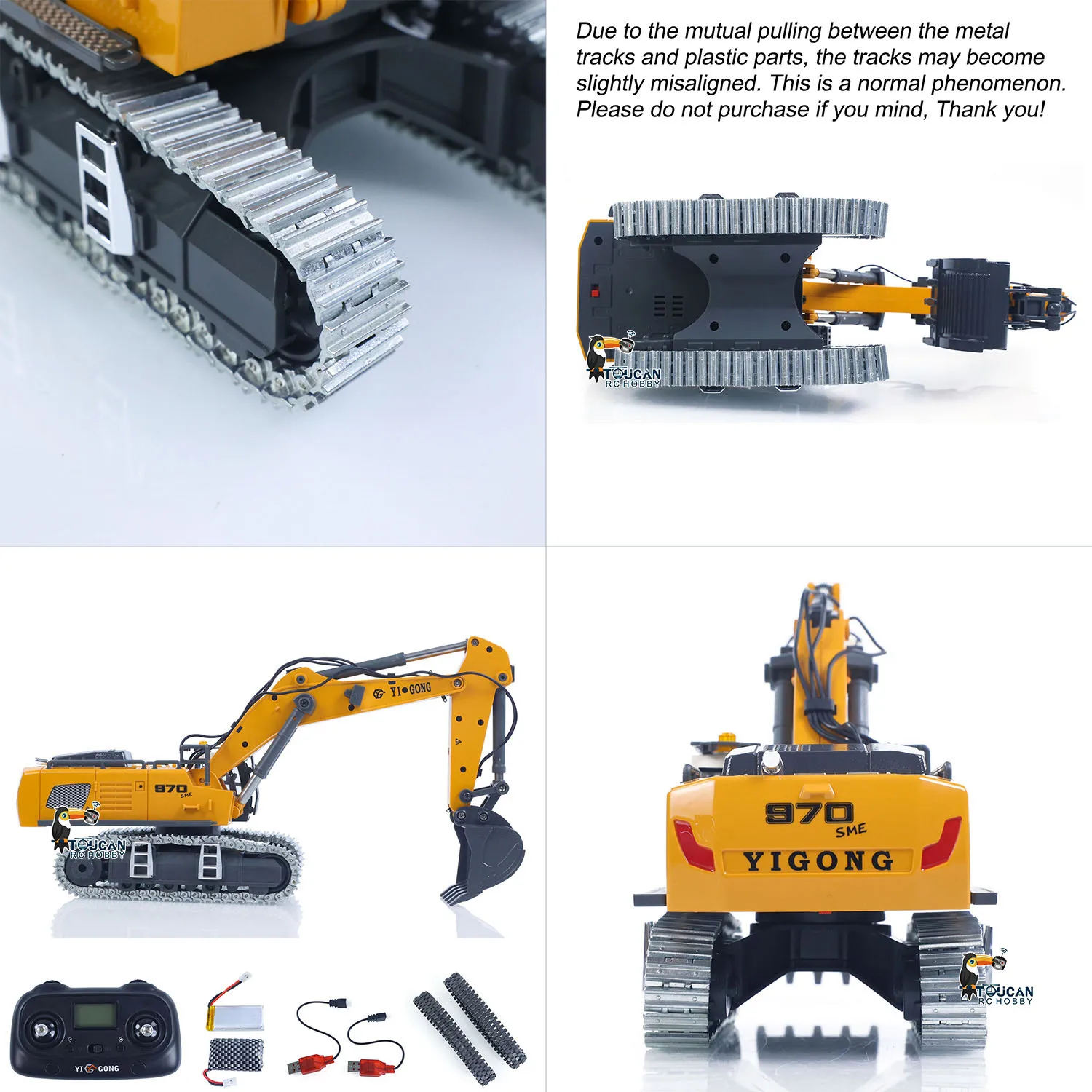 1/50 RC Excavator 970 Remote Control Construction Vehicle Electric