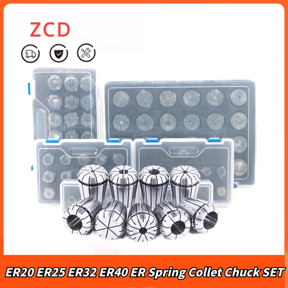 

ZCD ER11 ER16 ER20 ER25 ER32 ER40 ER Spring Collet Chuck 0.015/0.008mm for CNC Milling Tool Holder Engraving Machine Lathe