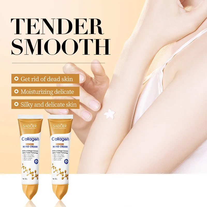 SADOER Collagen Anti Wrinkles Hand Cream Hands Moisturizing Hydrating Anti-aging Whitening Hands Skin Care Products