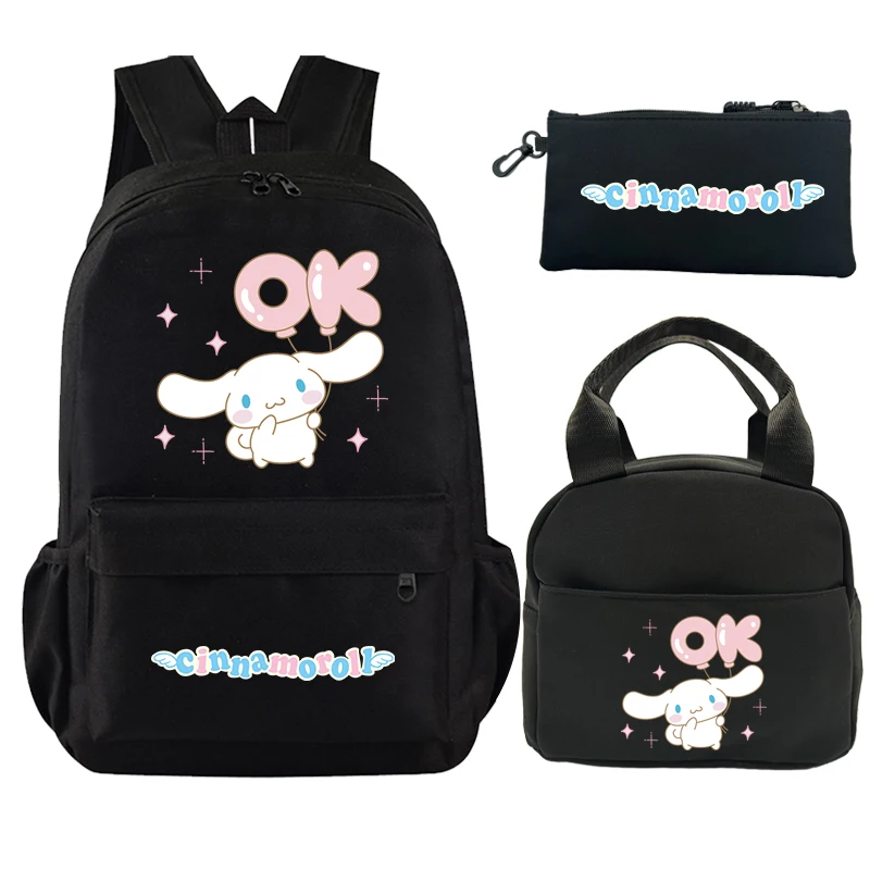 

3 шт./набор, рюкзак Sanrio Cinnamoroll для девочек и мальчиков