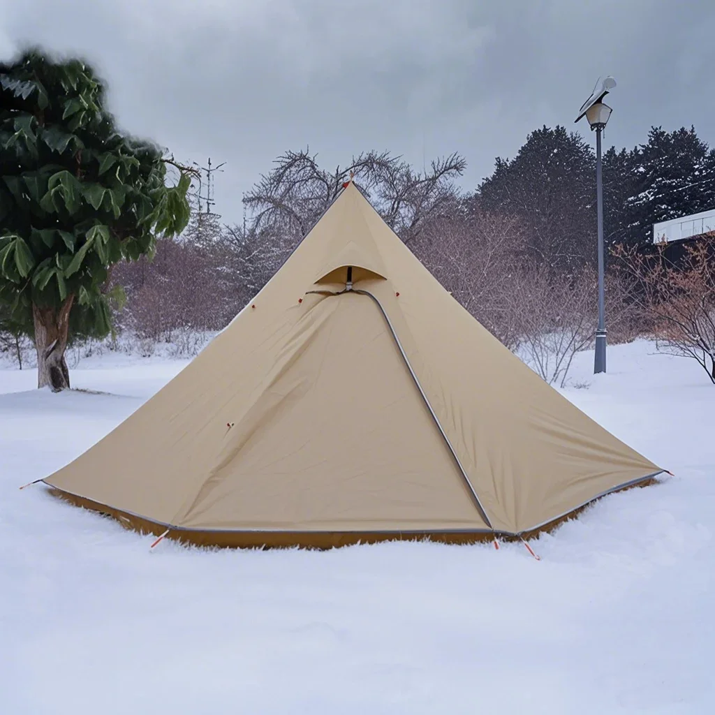1-2 Person Ultralight Outdoor Camping Teepee Waterproof Silnylon Pyramid Tent Large Rodless Tent Backpacking Hiking Tents
