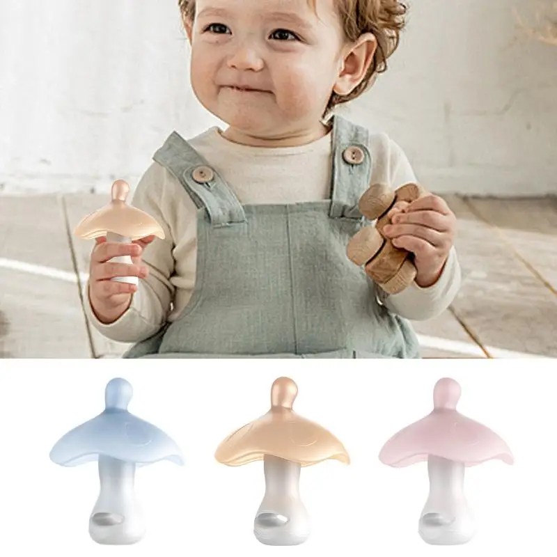 

Mushroom Teether Stimulating & Soft Soothing Toy Sensory Teether Soothing Toy Playful Mushroom Teether Developmental Oral Motor