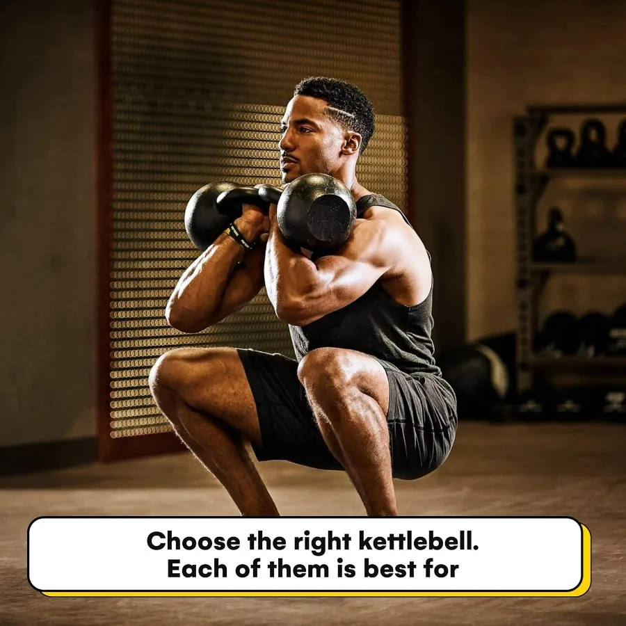 Powder Coated Kettlebell Weights 25 LB(11 KG) | Workout Gym Equipment & Strength training sets for Women & Men | Durable Coating