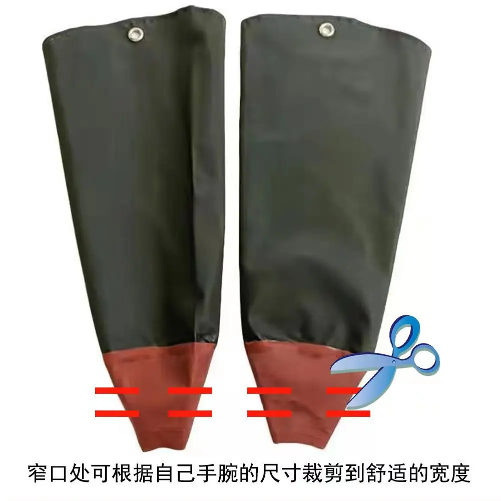 Men's High-Wear Resistant, Extended Sleeve, Waterproof and Oil-Resistant Labour Protection Rubber Long Sleeves
